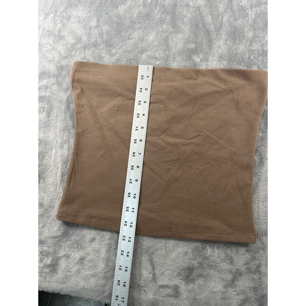 Better Together Brown Strapless Tube Top Large Cotton Blend Stretch SBJM037 - Picture 2 of 5